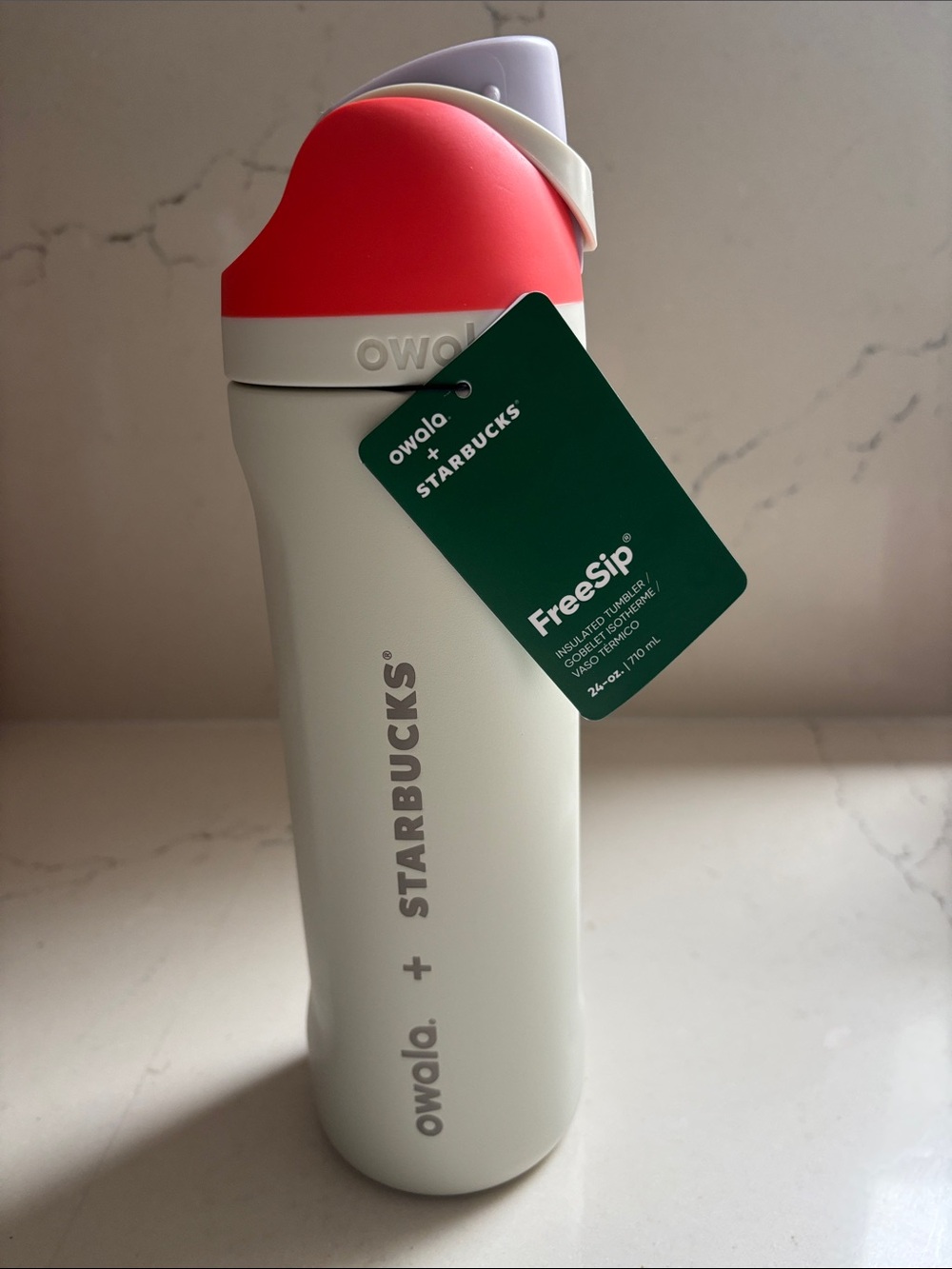 Owala 24oz Water Bottle + Starbucks Collaboration PSL Freesip NWT